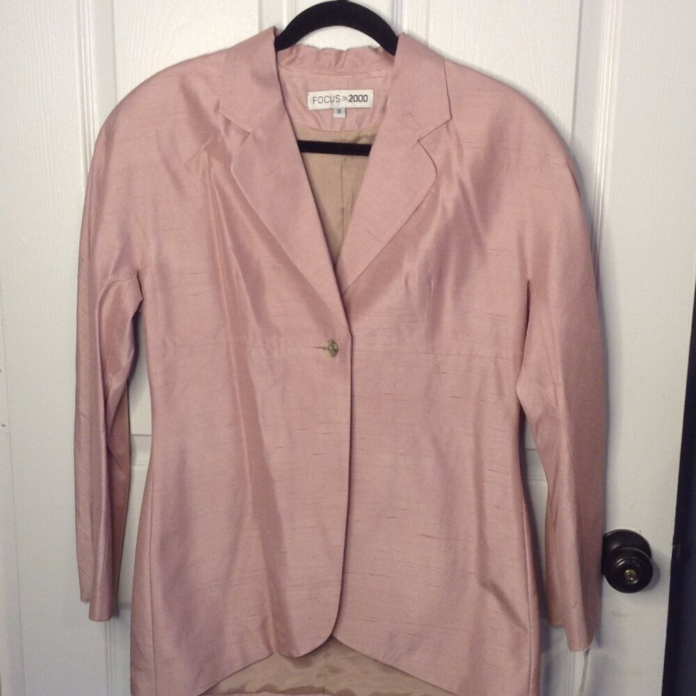 VTG Focus 2000 Silk Dinner Suit/Jacket 8 Single button Quality Avant Garde Lux